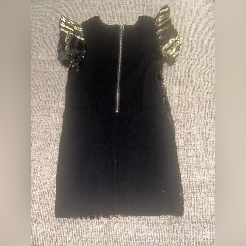 Bardot Junior Black and Gold Sequin Top - Picture 5 of 6